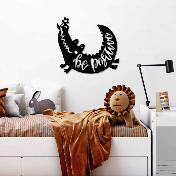 Wallity Be Possitive Escultura de pared Negra